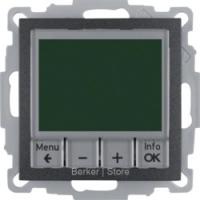 Berker S, B Антрацит матовый Регулятор температуры с центральной панелью