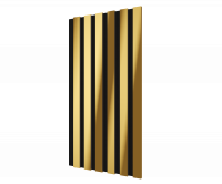 Комплект акуст.панелей, черный войлок, 600х300х19мм, рейки ЭКОПОЛИМЕР, желтое золото/2шт
