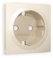Лицевая панель ALFA (Бежевый матовый) для электрической розетки с/з QUANT AP3260
