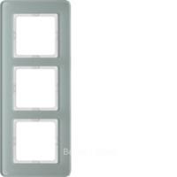 Berker Q.7 Стекло Полярно-белый Рамка 3-местная