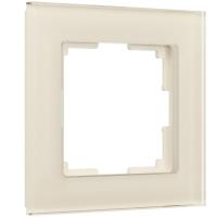 Рамка из стекла на 1 пост Favorit молочный W0011141