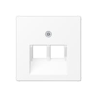 JUNG A Flow/A 550 Белый матовый Накладка на двойные UAE-розетки