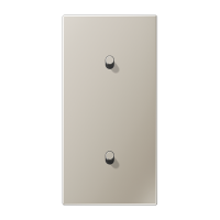 JUNG LS1912 Нержавеющая сталь Центральная плата, 2 поста, для вертикальной установки, тумблеры 1+1,цилиндр; метал. исполнение