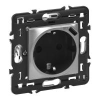 Legrand Mosaic Алюминий Розетка 2К+3 с USB-C, программа, немецкий стандарт, с суппортом