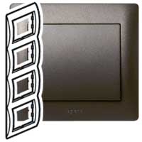 Legrand Galea Life Темная Бронза Рамка 4-я верт