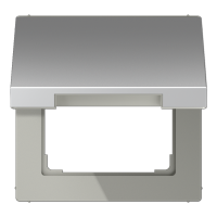 JUNG LS 990 Алюминий Крышка откидная для розеток и изделий 50х50
