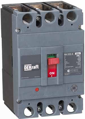 DEKraft Силовой Автоматический выключатель 3P 250А c Ir=200А-250А 50кА ВА-333 DEKraf