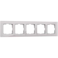 Рамка из стекла на 5 постов Favorit дымчатый W0051117