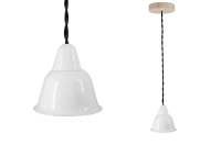 BIRONI Кампана Керамика Белый Светильник на витом проводе(цвет графит), 1 плафон, 713/10