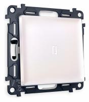 Комплект механизма 1-клавишного проходного выключателя с подсветкой 5600K ALFA MA202035 Жемчуг QUANT