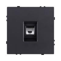 Розетка телефонная RJ11, черный матовый Kollinger Eclipse EC-019BK