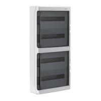 DKC Щиток настенный с дверцей 72 мод.,IP65, серый, с клеммным блоком 63А