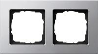 Gira E22 Алюминий Рамка 2-ая для установки заподлицо