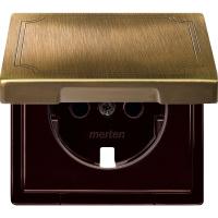 SE Merten SD Античная латунь Центральная плата с крышкой для механизма розетки