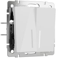 Выключатель двухклавишный с подсветкой (белый акрил) W1120141