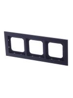 ABB Axcent металл/матовый черный Рамка 3-постовая