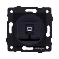 Розетка Ethernet RJ45 Cat.6, черный Kollinger REA-018BK для Aspekt, Eleganz, Reflex