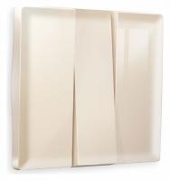 Лицевая панель ALFA (Бежевый глянец) для 3-клавишных выключателей QUANT AP3050