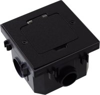 Лючок Surface 2 мод. (1 мод. 45х45 мм.), антрацит, IP44, (с уст. набором)