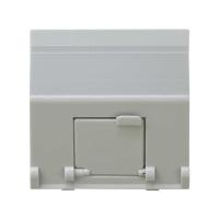 Simon 27 Розетка наклонная для передачи данных со шторкой на 1 разъем RJ45 серого цвета S27