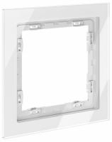 Рамка стеклянная VOLTUM S70 на 1 пост, (белый, стекло)