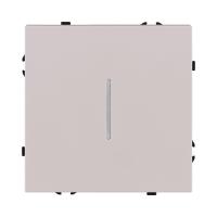 Выключатель кнопочный 1-клавишный 10А/250В с LED подсветкой, кашемир матовый Kollinger Eclipse EC-012CM