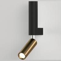 Настенный светильник 40020/1 LED черный/латунь Eurosvet Pitch
