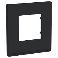 Schneider Electric Unica Pure Каучук/Антрацит Рамка 1-ная горизонтальная