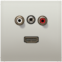 JUNG Накладка/вставка 2x Cinch Audio (RCA) / Stereo Jack (TRS 3.5 mm) / HDMI