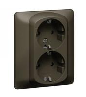 Legrand Galea Life Темная Бронза Розетка 2-ая с/з
