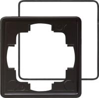 Gira S-Color Черный Рамка 1-ая с уплотнительной вставкой