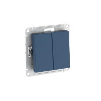 Systeme Electric AtlasDesign Аквамарин Переключатель 2-клавишный, сх.6/2, 10АХ, мех., быстрозажим. клем.