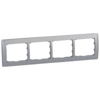 Legrand DIY Galea Life Алюминий Рамка 4-я, горизонтальная