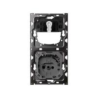 Simon 100 Кит 2 поста механизм 1 розетка Schuko с з/у USB SC 2.1А  + 1 переключатель (проходной) + суппорт