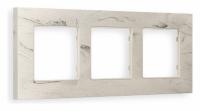 Рамка ALFA Grand (Серо-бежевый мрамор) 3-ая AF930603