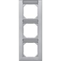 SE Merten SM Алюминий Рамка 3-ая с полем для надписи вертикальная (MTN476360)