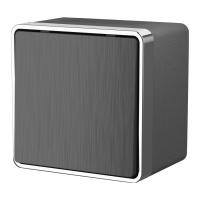 Выключатель одноклавишный влагозащищенный Gallant графит рифленый W5010204