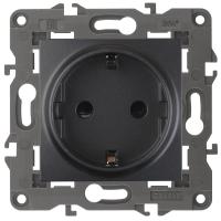 ЭРА 14-2102-05 Elegance Антрацит Розетка с/з со шт