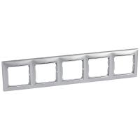 Legrand Valena Алюминий/Серебряный штрих Рамка 5-ая горизонт.