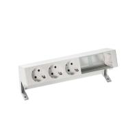 Simon 400 Белый Настольный розеточный блок, 3x2P+E, 2 пустых модуля