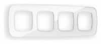 Рамка OMEGA Radian (Белый Стекло органическое) 4-ая OF320104