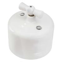 BIRONI Ришелье Керамика Белый Выключатель проходной 2-кл