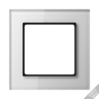 JUNG A creation Стекло Белое Рамка 5-ая