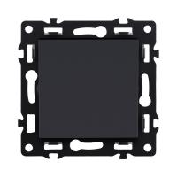 Выключатель кнопочный 1-клавишный 10А/250В, черный Kollinger Asthetik AS-006BK