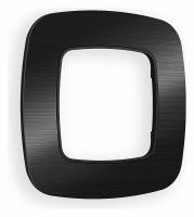 Рамка OMEGA Radian (Черный Металл шлифованный) 1-ая OF580501