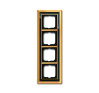 ABB BJE Династия Полированная латунь/Черное стекло Рамка 4-ая