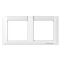 JUNG Рамка 2-кратная с полем для надписи белая