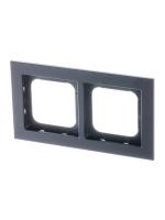 ABB Axcent металл/матовый черный Рамка 2-постовая