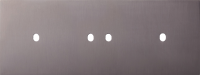 Donel Рамка тройная на 1+2+1 тумблер, тип C/D, вороненая сталь, серия N96 Superfine, DTFLA3121GB