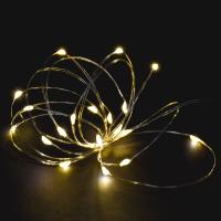 IEK Гирлянда роса 2м 20WW IP20 прозрачный шнур 0,3м 2AA